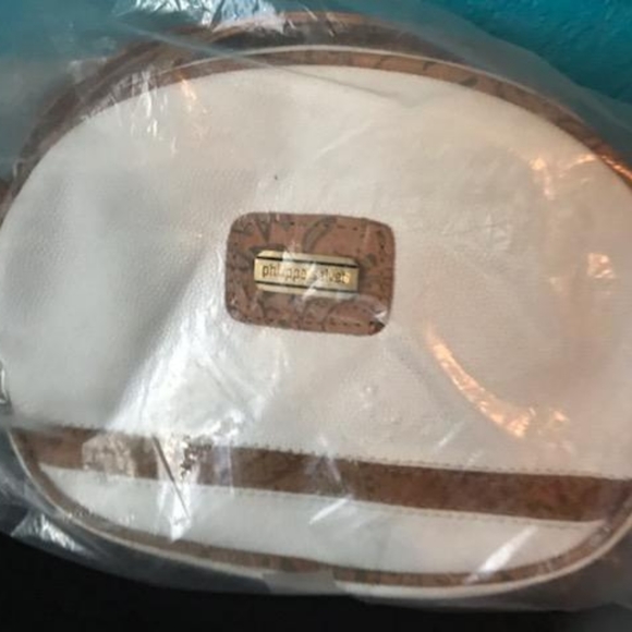 NEW: Philippe Salvet, Small White & Tan Purse - Picture 4 of 10